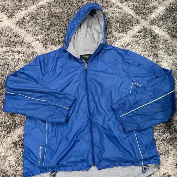 Other - Ralph Lauren blue windbreaker jacket with gray lining, size M